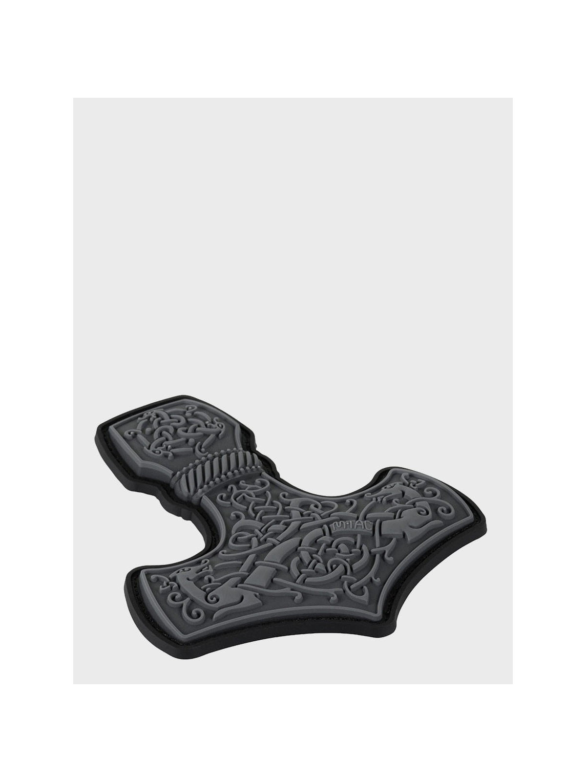 M-TAC NASZYWKA 3D MJÖLNIR MŁOT THORA DUŻA PVC SZARA