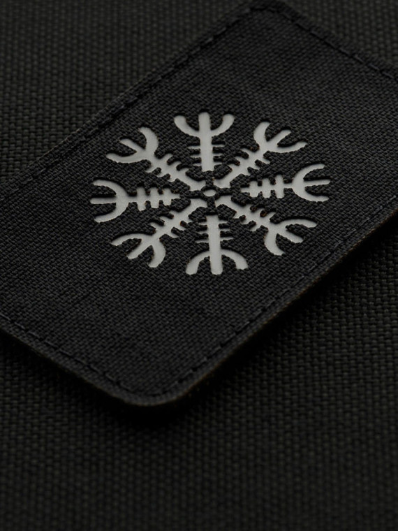 M-TAC NASZYWKA POZIOMA HEŁM GROZY AEGISHJALMUR LASER CUT Czarno-szara