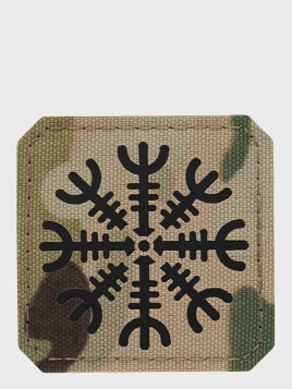 M-TAC Naszywka Hełm Grozy Aegishjalmur Laser Cut 4,5 x 4,5 cm Multicam-czarna
