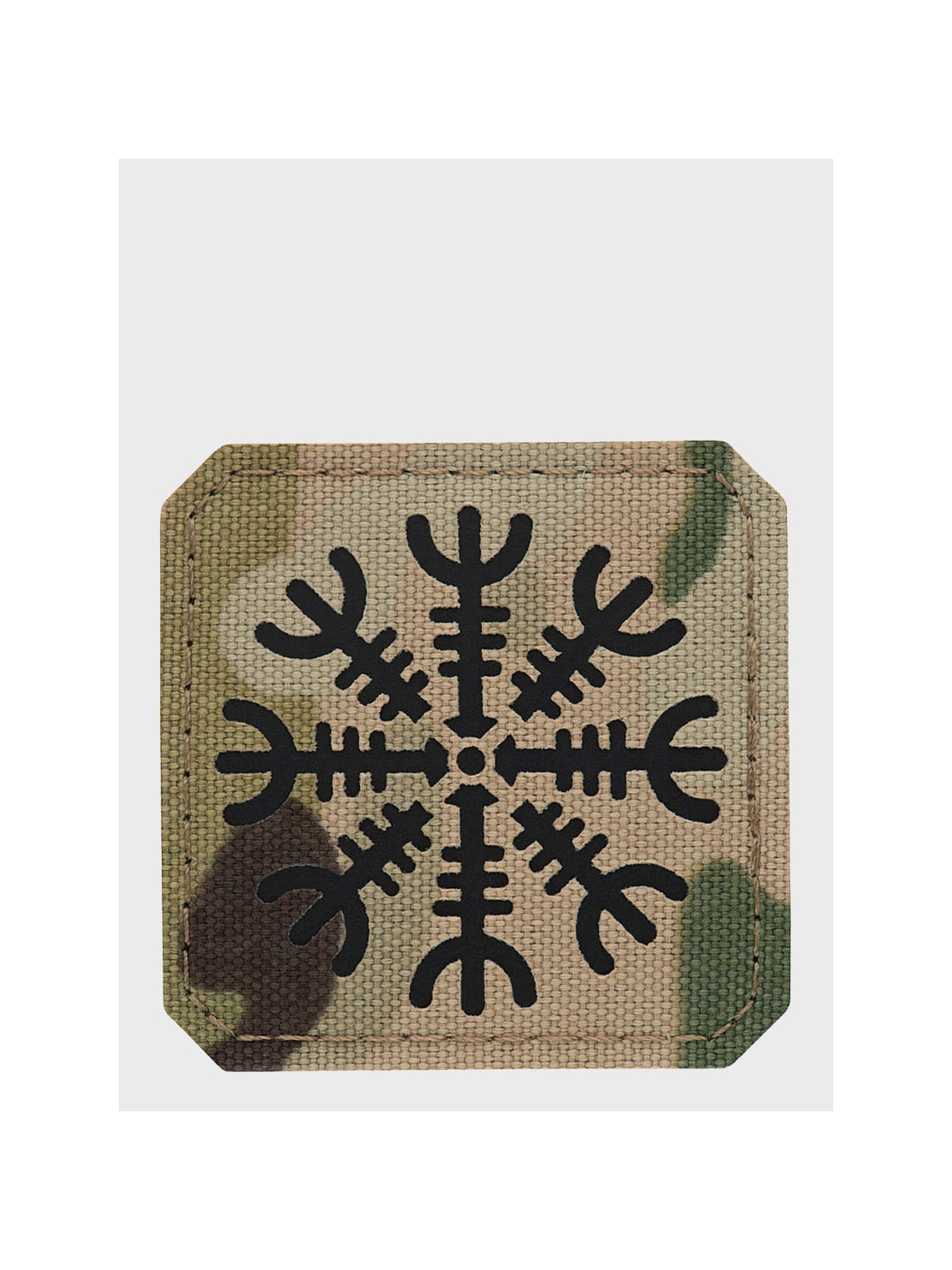 M-TAC Naszywka Hełm Grozy Aegishjalmur Laser Cut 4,5 x 4,5 cm Multicam-czarna