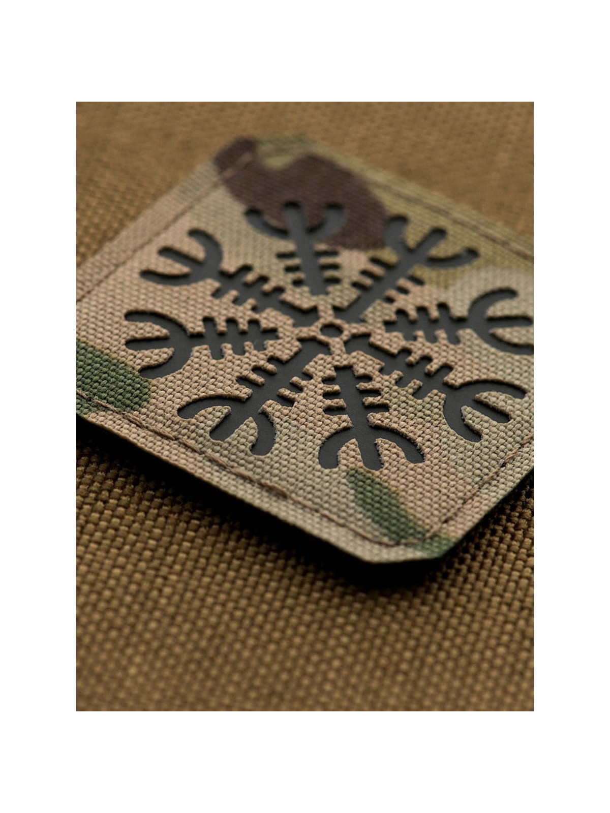 M-TAC Naszywka Hełm Grozy Aegishjalmur Laser Cut 4,5 x 4,5 cm Multicam-czarna