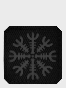 M-TAC Naszywka Hełm Grozy Aegishjalmur Laser Cut 4,5 x 4,5 cm Czarno-szara