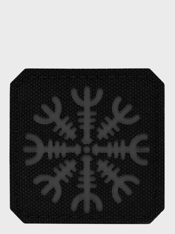 M-TAC Naszywka Hełm Grozy Aegishjalmur Laser Cut 4,5 x 4,5 cm Czarno-szara