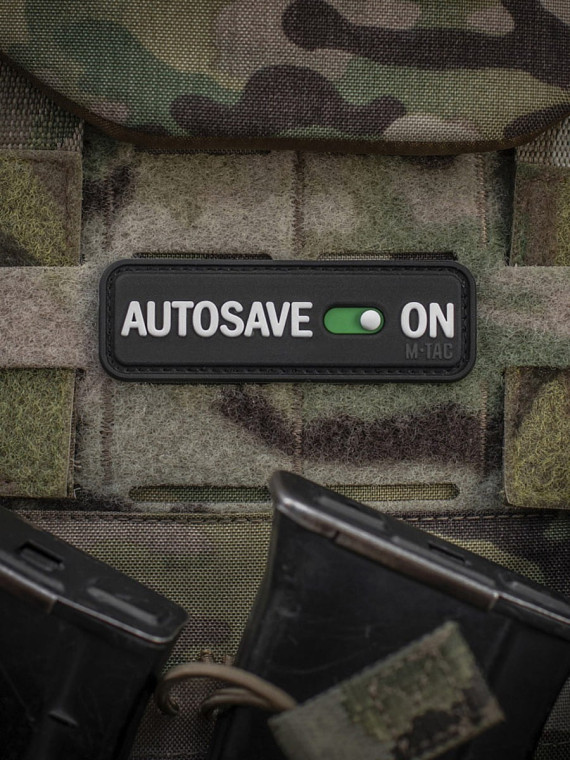 M-TAC Naszywka emblemat Autosave PVC czarna