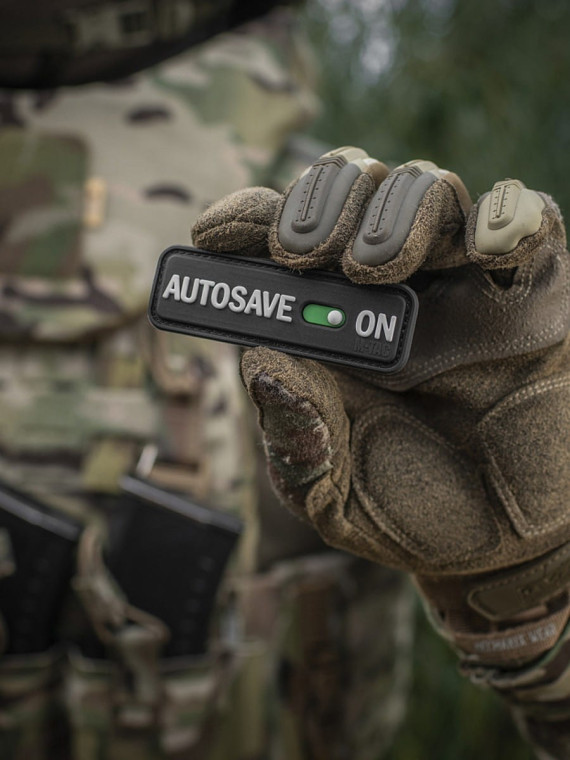 M-TAC Naszywka emblemat Autosave PVC czarna