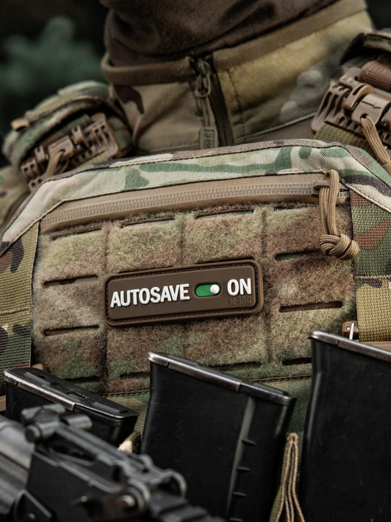 M-TAC Naszywka emblemat Autosave PVC coyote