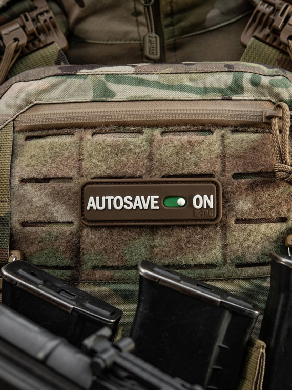 M-TAC Naszywka emblemat Autosave PVC coyote