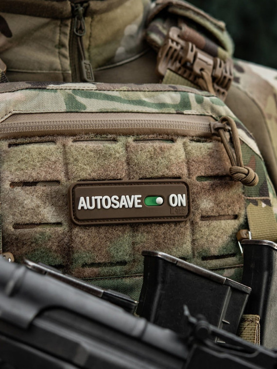 M-TAC Naszywka emblemat Autosave PVC coyote