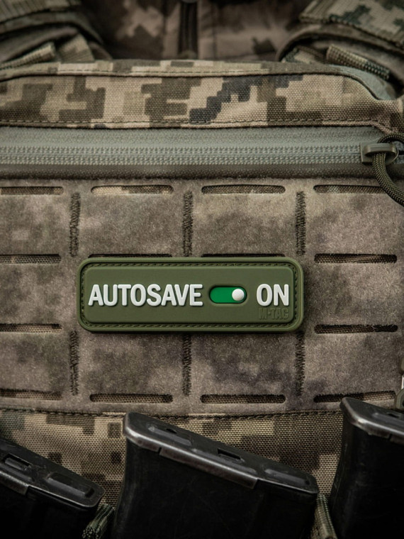M-TAC Naszywka emblemat Autosave PVC oliwkowy