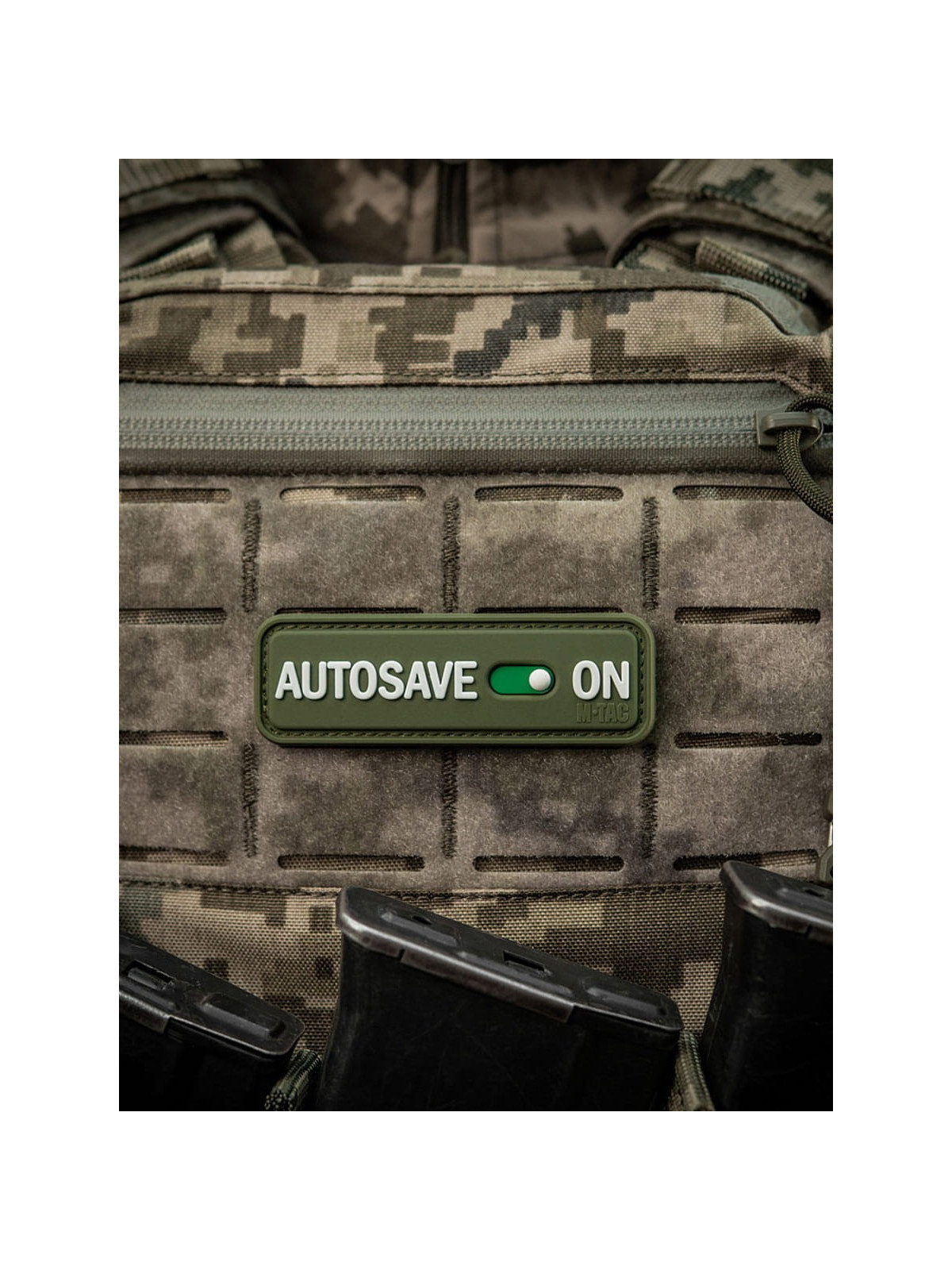 M-TAC Naszywka emblemat Autosave PVC oliwkowy