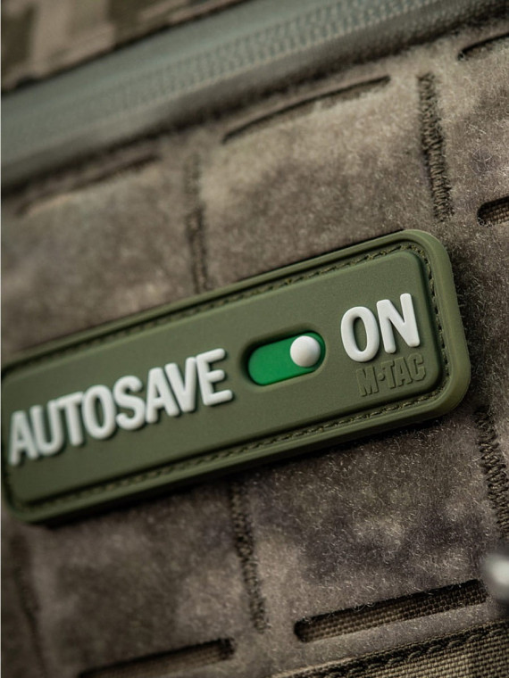 M-TAC Naszywka emblemat Autosave PVC oliwkowy