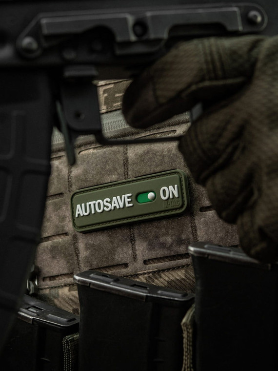M-TAC Naszywka emblemat Autosave PVC oliwkowy