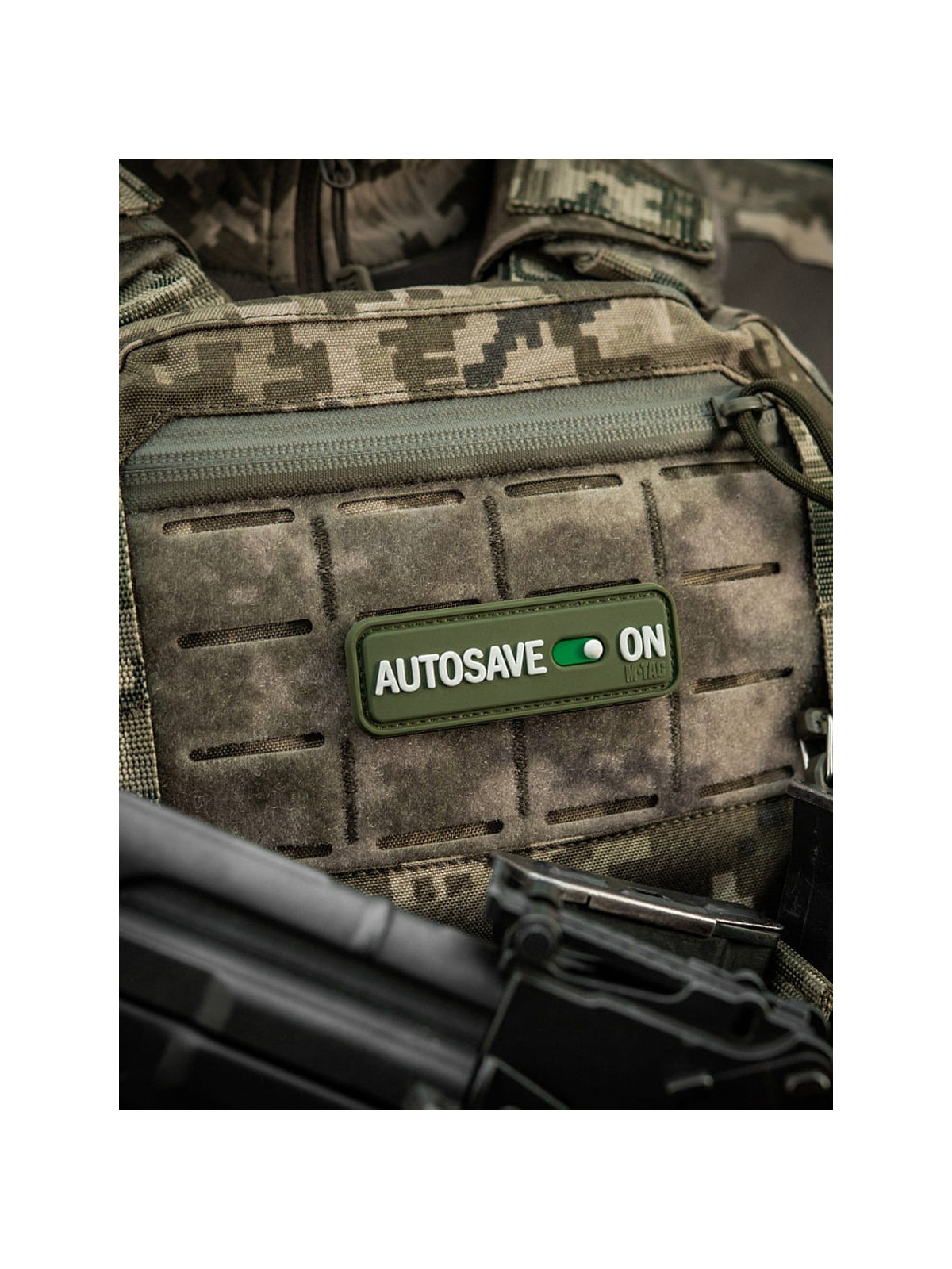 M-TAC Naszywka emblemat Autosave PVC oliwkowy