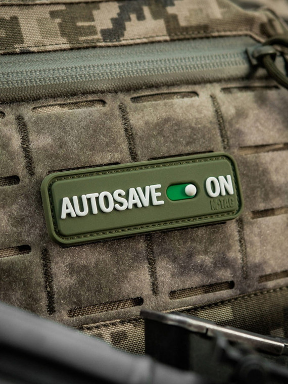 M-TAC Naszywka emblemat Autosave PVC oliwkowy
