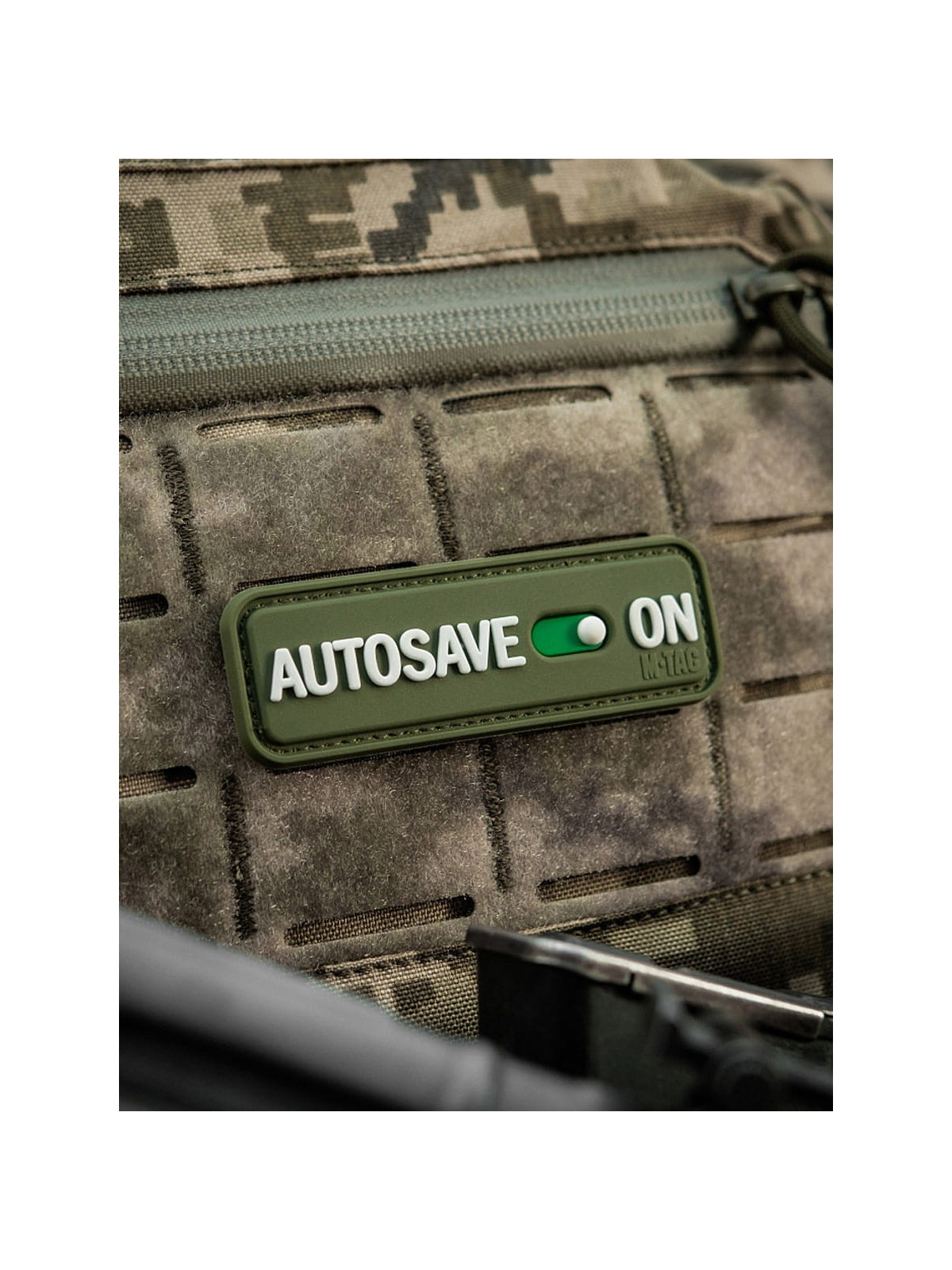 M-TAC Naszywka emblemat Autosave PVC oliwkowy