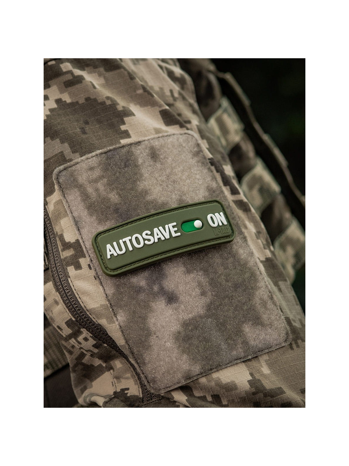 M-TAC Naszywka emblemat Autosave PVC oliwkowy