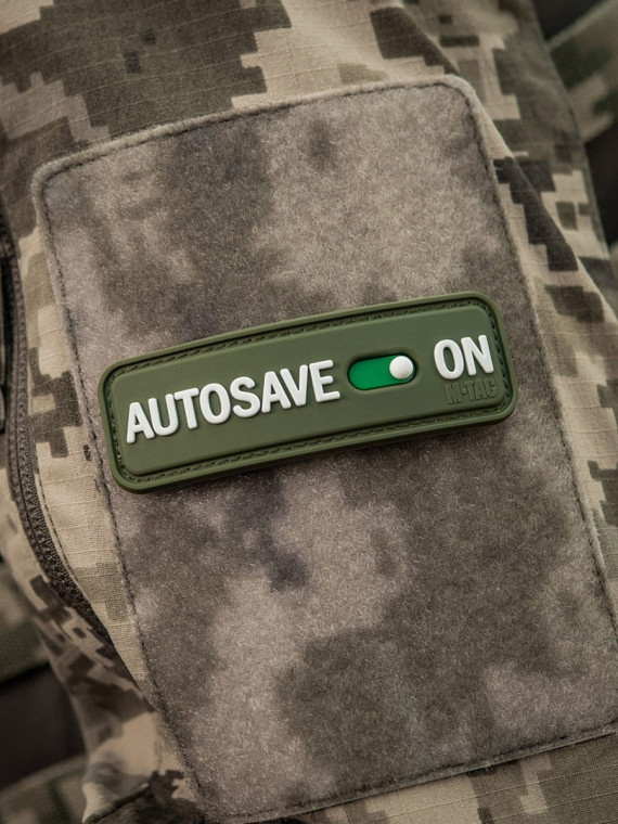 M-TAC Naszywka emblemat Autosave PVC oliwkowy
