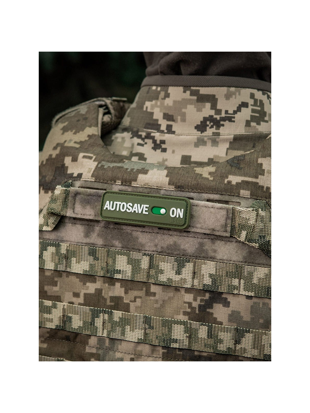 M-TAC Naszywka emblemat Autosave PVC oliwkowy