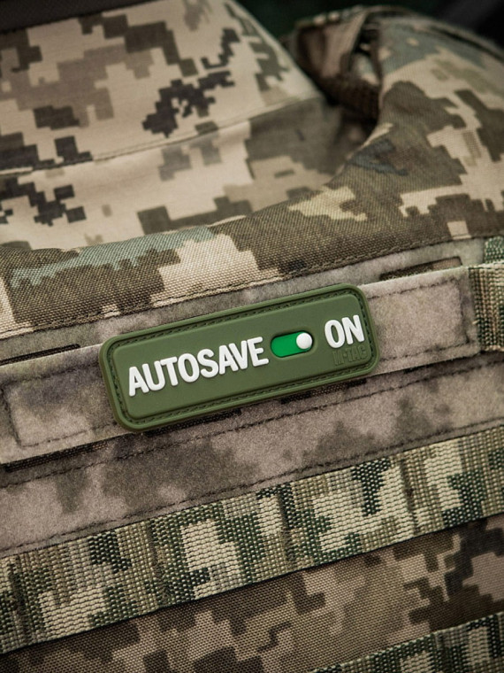 M-TAC Naszywka emblemat Autosave PVC oliwkowy