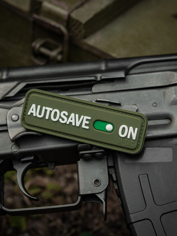 M-TAC Naszywka emblemat Autosave PVC oliwkowy