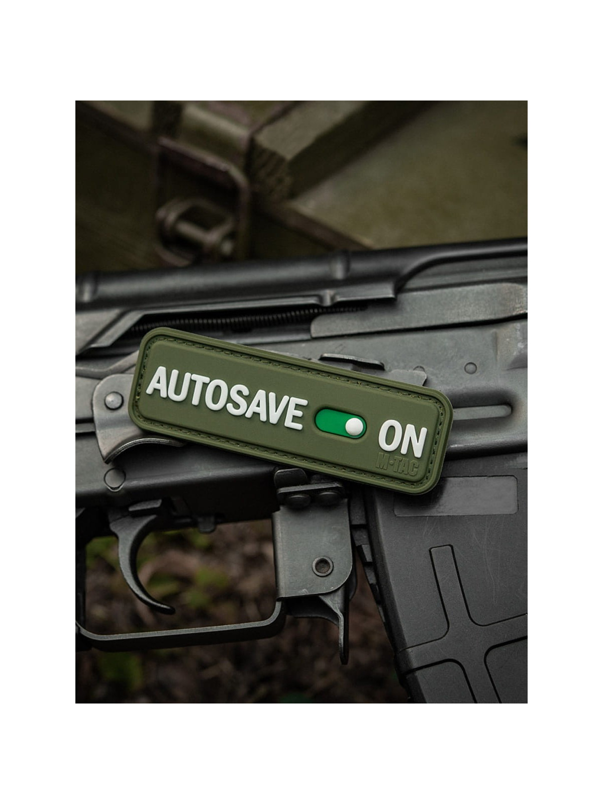 M-TAC Naszywka emblemat Autosave PVC oliwkowy