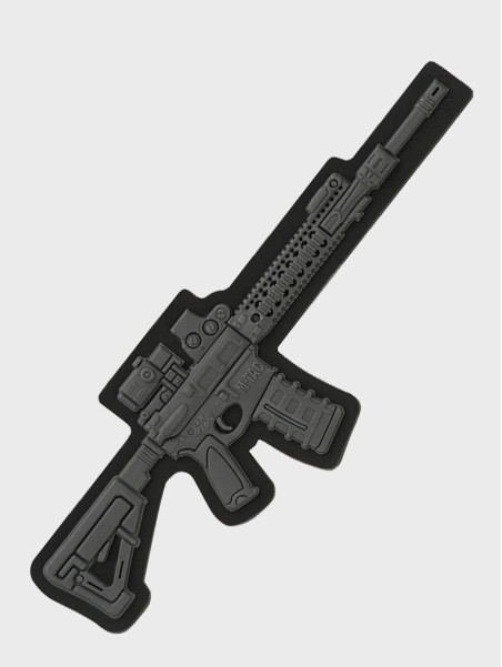 M-TAC Naszywka 3D emblemat AR-15 PVC Rzep szary 