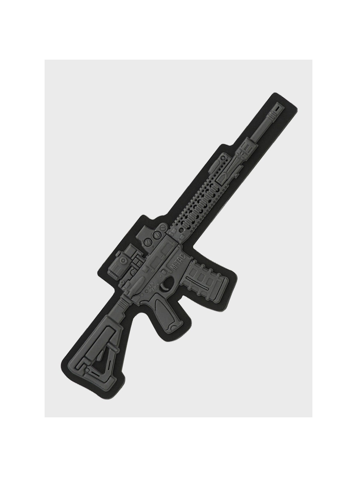M-TAC Naszywka 3D emblemat AR-15 PVC Rzep szary 