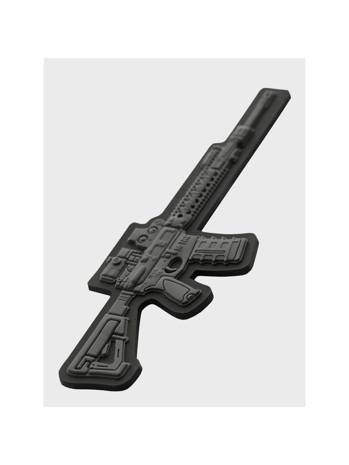 M-TAC Naszywka 3D emblemat AR-15 PVC Rzep szary 