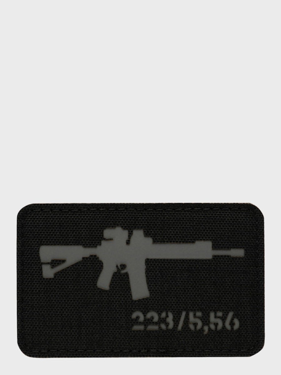 M-TAC naszywka emblemat ar-15 223/5,56 laser cut  czarno-szara