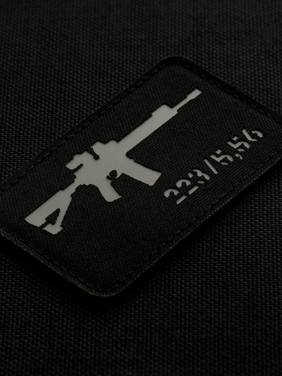 M-TAC naszywka emblemat ar-15 223/5,56 laser cut  czarno-szara
