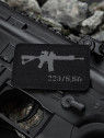 M-TAC naszywka emblemat ar-15 223/5,56 laser cut  czarno-szara