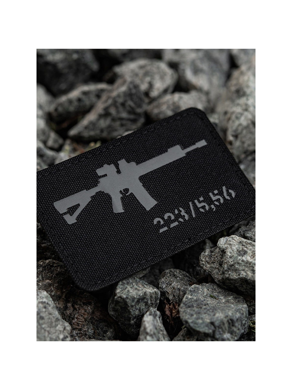 M-TAC naszywka emblemat ar-15 223/5,56 laser cut  czarno-szara