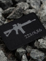 M-TAC naszywka emblemat ar-15 223/5,56 laser cut  czarno-szara