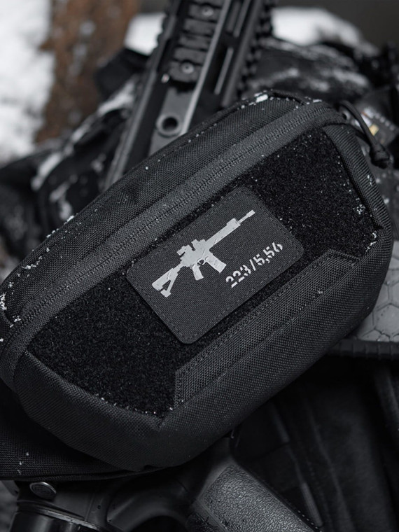 M-TAC naszywka emblemat ar-15 223/5,56 laser cut  czarno-szara