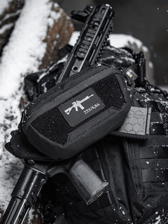 M-TAC naszywka emblemat ar-15 223/5,56 laser cut  czarno-szara