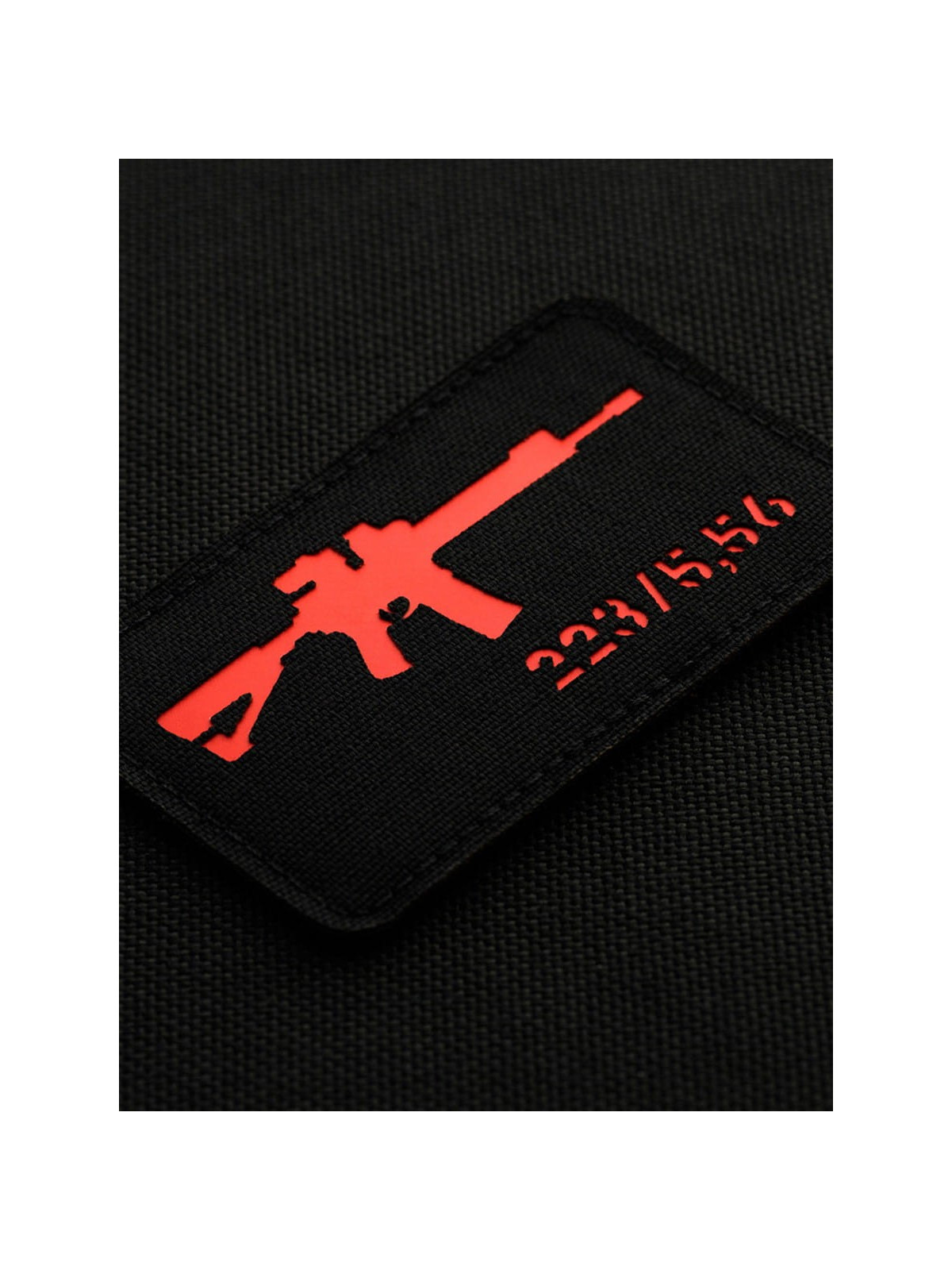 M-TAC naszywka emblemat ar-15 223/5,56 laser cut  czarno-czerwona