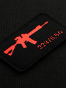 M-TAC naszywka emblemat ar-15 223/5,56 laser cut  czarno-czerwona