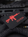 M-TAC naszywka emblemat ar-15 223/5,56 laser cut  czarno-czerwona