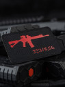 M-TAC naszywka emblemat ar-15 223/5,56 laser cut  czarno-czerwona