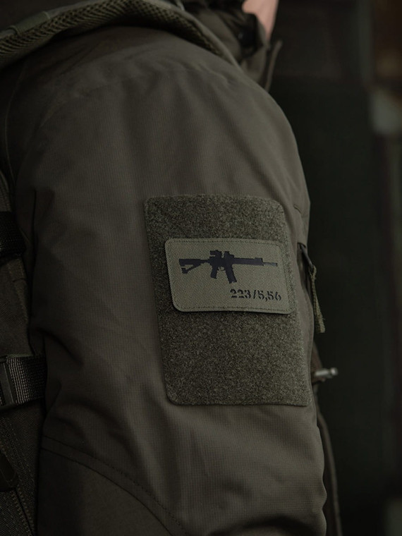 M-TAC naszywka emblemat ar-15 223/5,56 laser cut  oliwkowa