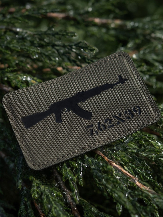 M-TAC Naszywka AKM 7,62x39 Laser Cut 8 x 5 cm Oliwkowa
