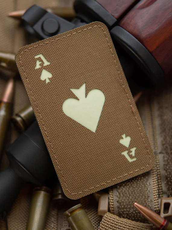 M-TAC Naszywka Ace Of Spades Laser Cut Coyote Fluorescencyjna