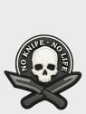 M-TAC Naszywka 3D No Knife No Life PVC Czarno-Biała