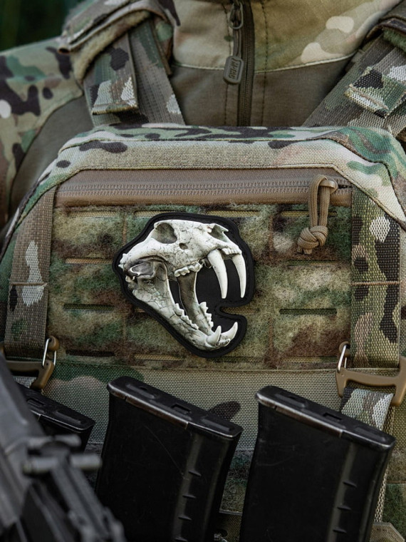 M-TAC Naszywka 3D Old Tiger PVC Biała