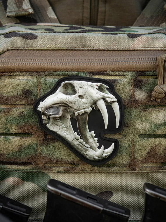 M-TAC Naszywka 3D Old Tiger PVC Biała