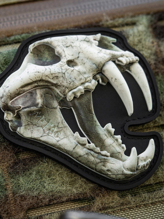 M-TAC Naszywka 3D Old Tiger PVC Biała