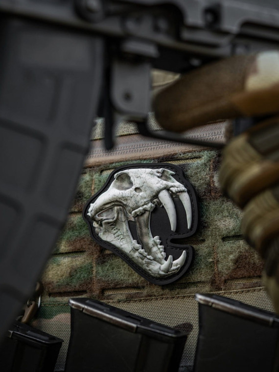 M-TAC Naszywka 3D Old Tiger PVC Biała