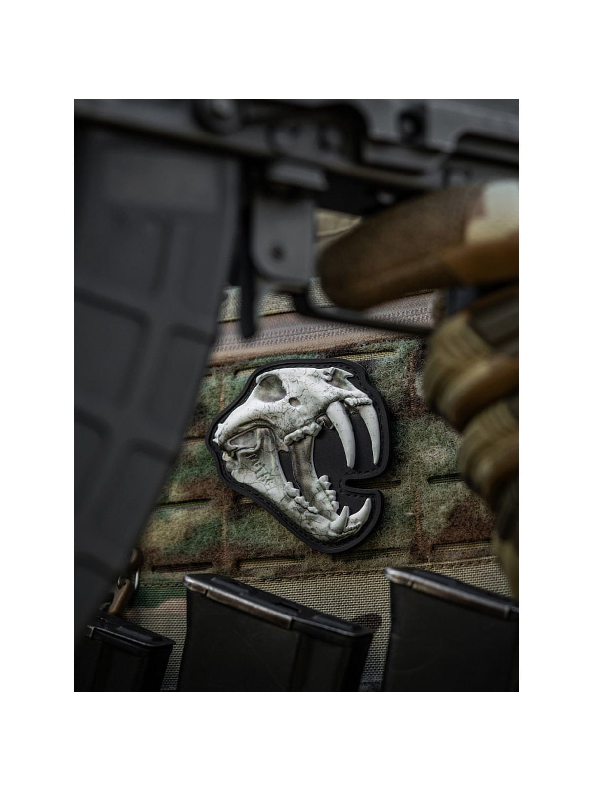 M-TAC Naszywka 3D Old Tiger PVC Biała