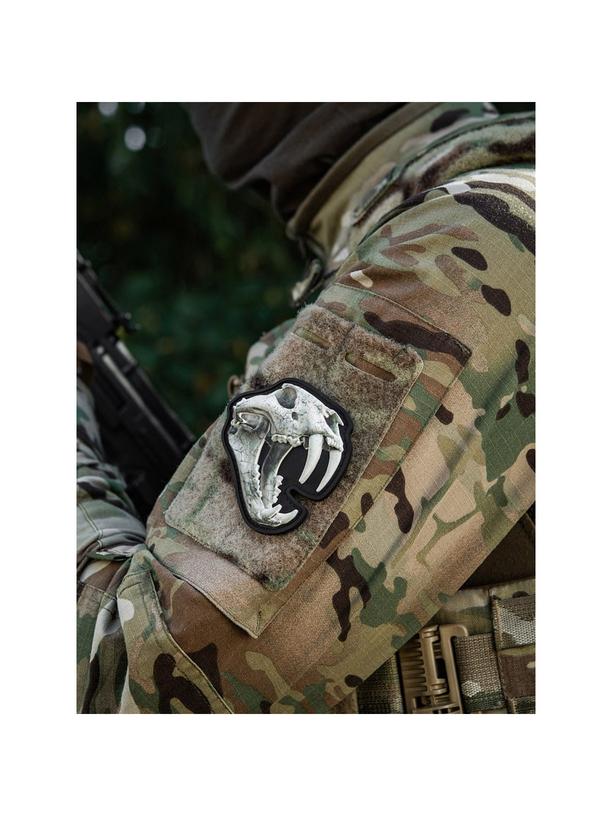 M-TAC Naszywka 3D Old Tiger PVC Biała
