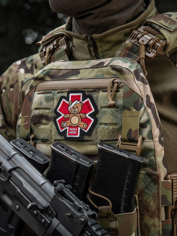 M-TAC Naszywka 3D Paramedic Miś Haftowana Brązowa